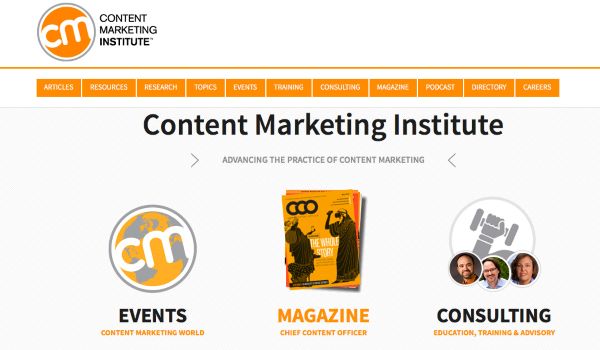  Content Marketing Institute - Các trang web marketing hay
